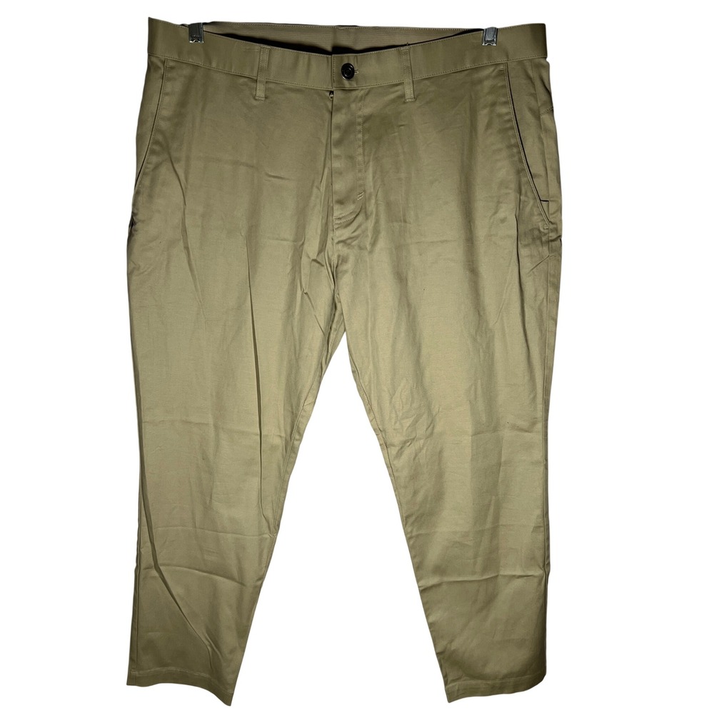 Fabletics Men's The High Side Chino Slim Fit Khaki Tan Pants 38x30 Stretch WF
